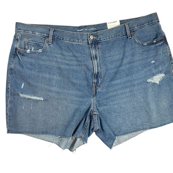 NWT Old Navy Plus Size Curvy Distressed Slouchy Cut Off Denim Shorts - Size 26 - Picture 2 of 10